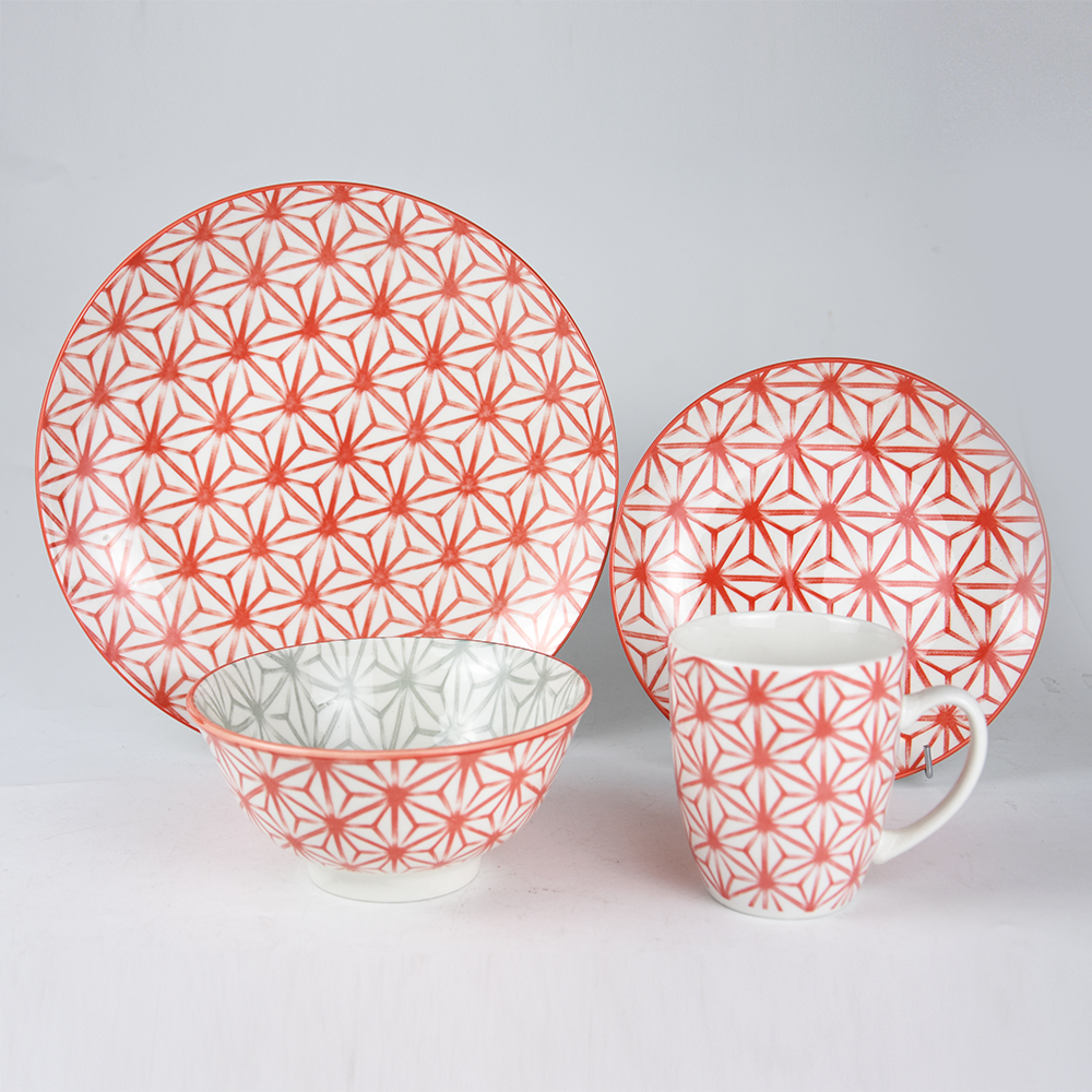 16pcs Porcelain dinnerware set with PAD printing
