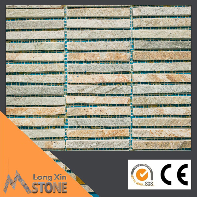 Natural oyster slate stirpes stone mosaics 305X305 CM