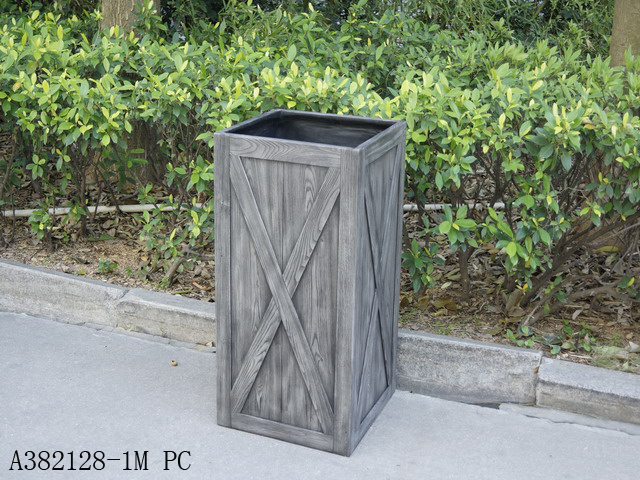 wooden square planter