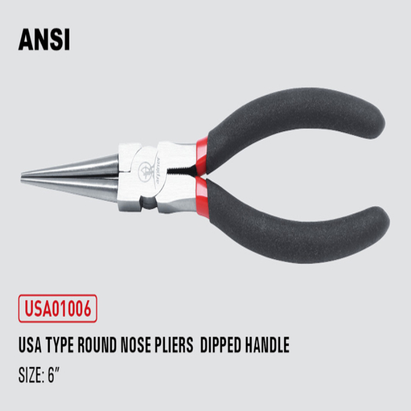 Usa Type Round Nose Pliers Dipped Handle