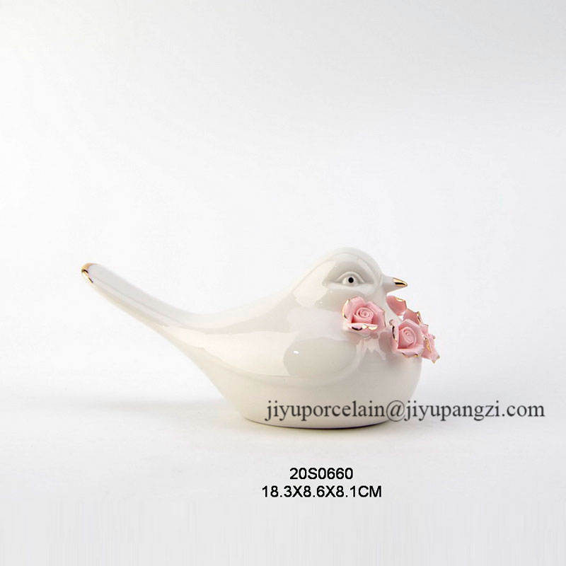 Spring decoration ceramic porcelain birds