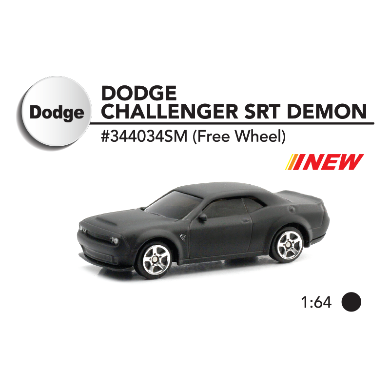 1:64 Junoir collection (Matte Black) - Dodge Challenger SRT Demon 2018
