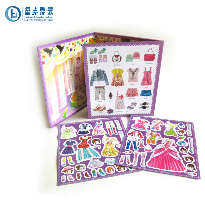 Magnetic dressup playset game book