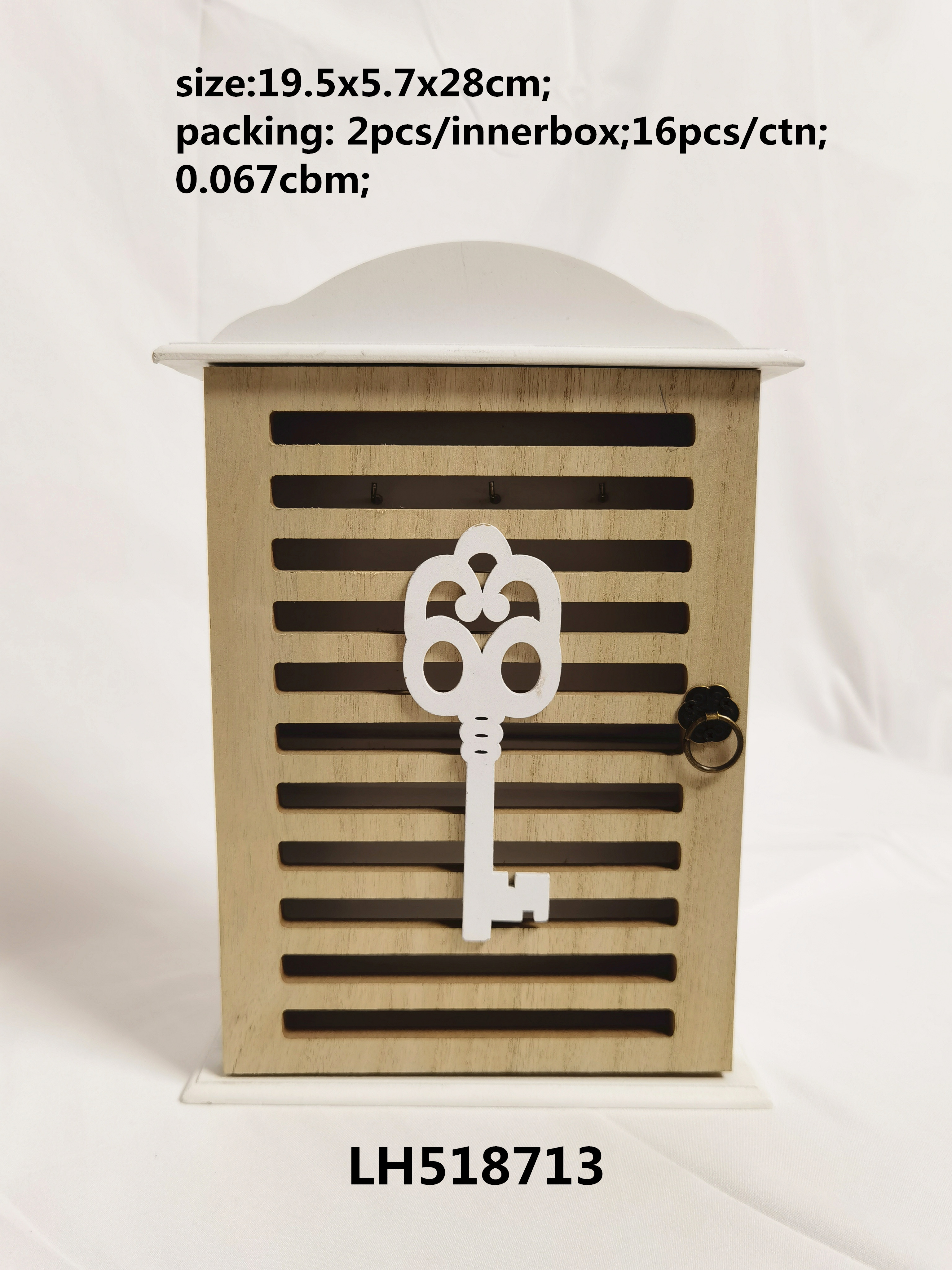 Key lock box made of hand-made wood for home decoration