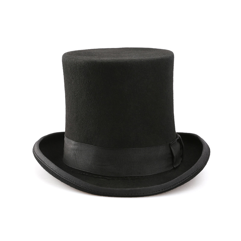 100% Wool Felt Chaplin Top Hat Wholesale China Men Hat