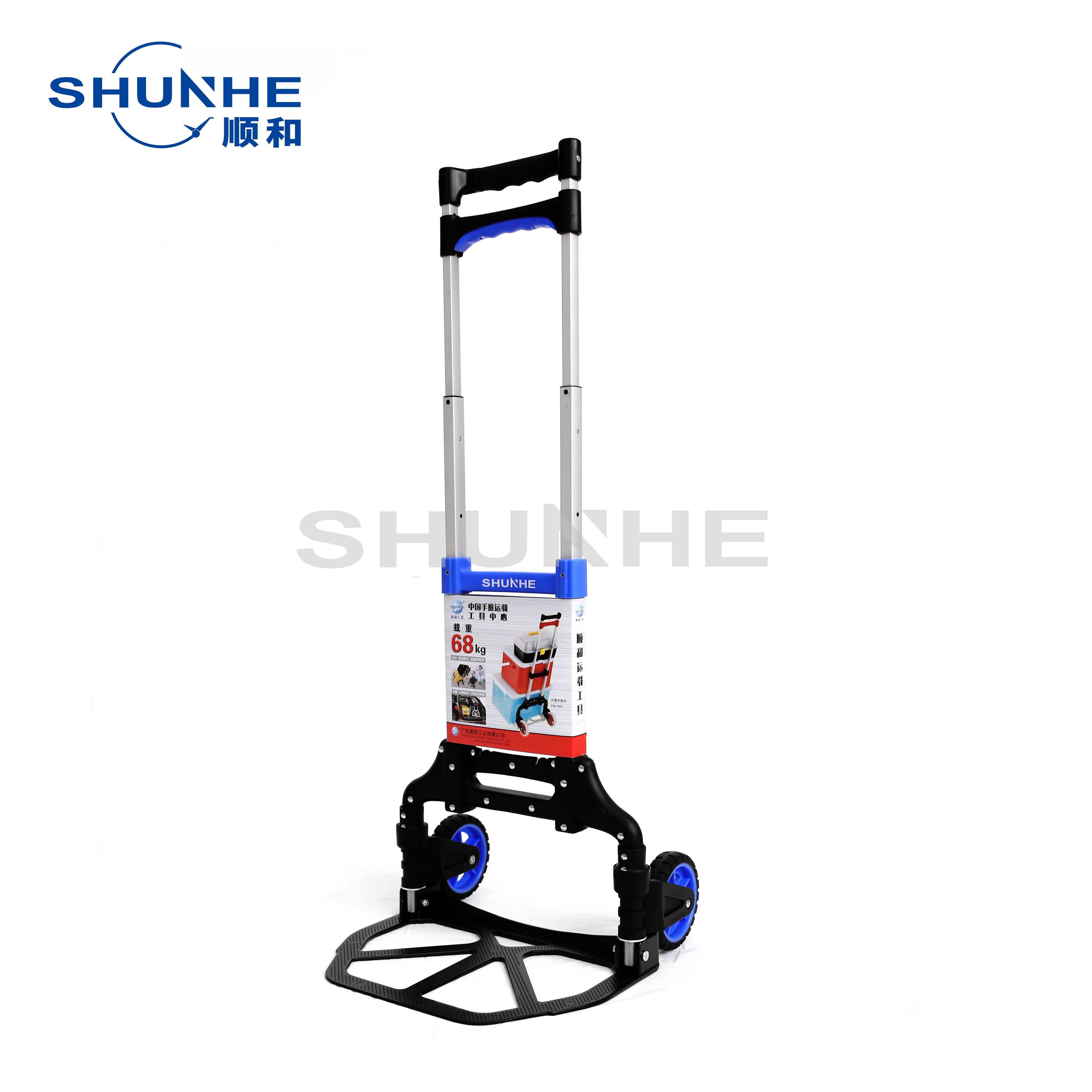 Folding Hand Truck Two Wheel Alu Folding Hand Trolley 68kg Hand Cart