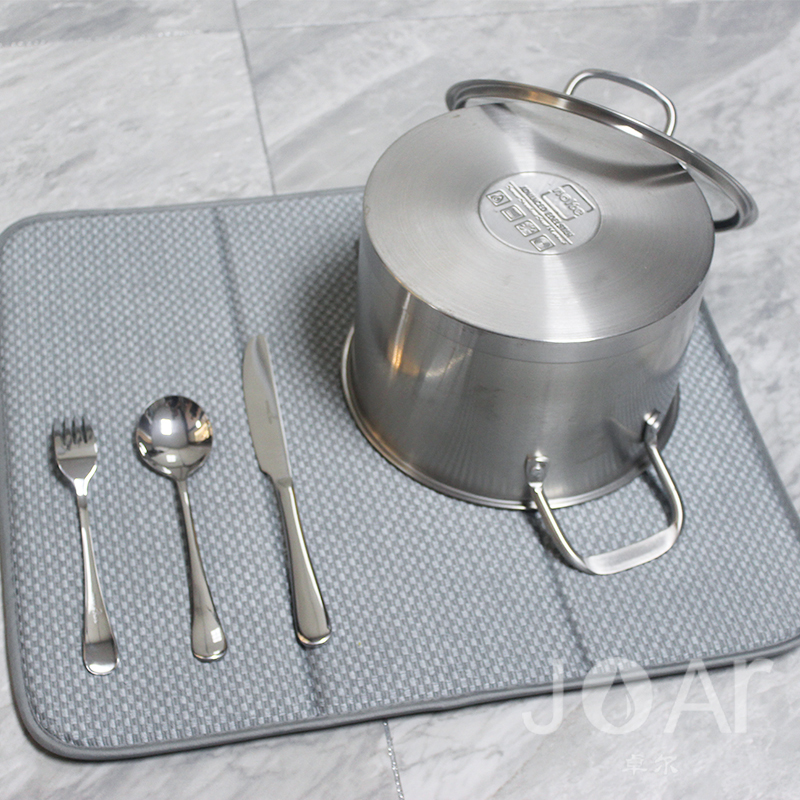 Microfiber dish drying mat