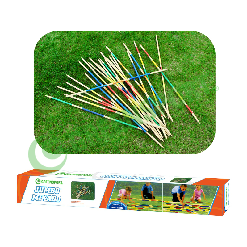 Best seller WOODEN jumbo mikado pick up sticks outdoor lawn yard family game kids toy
