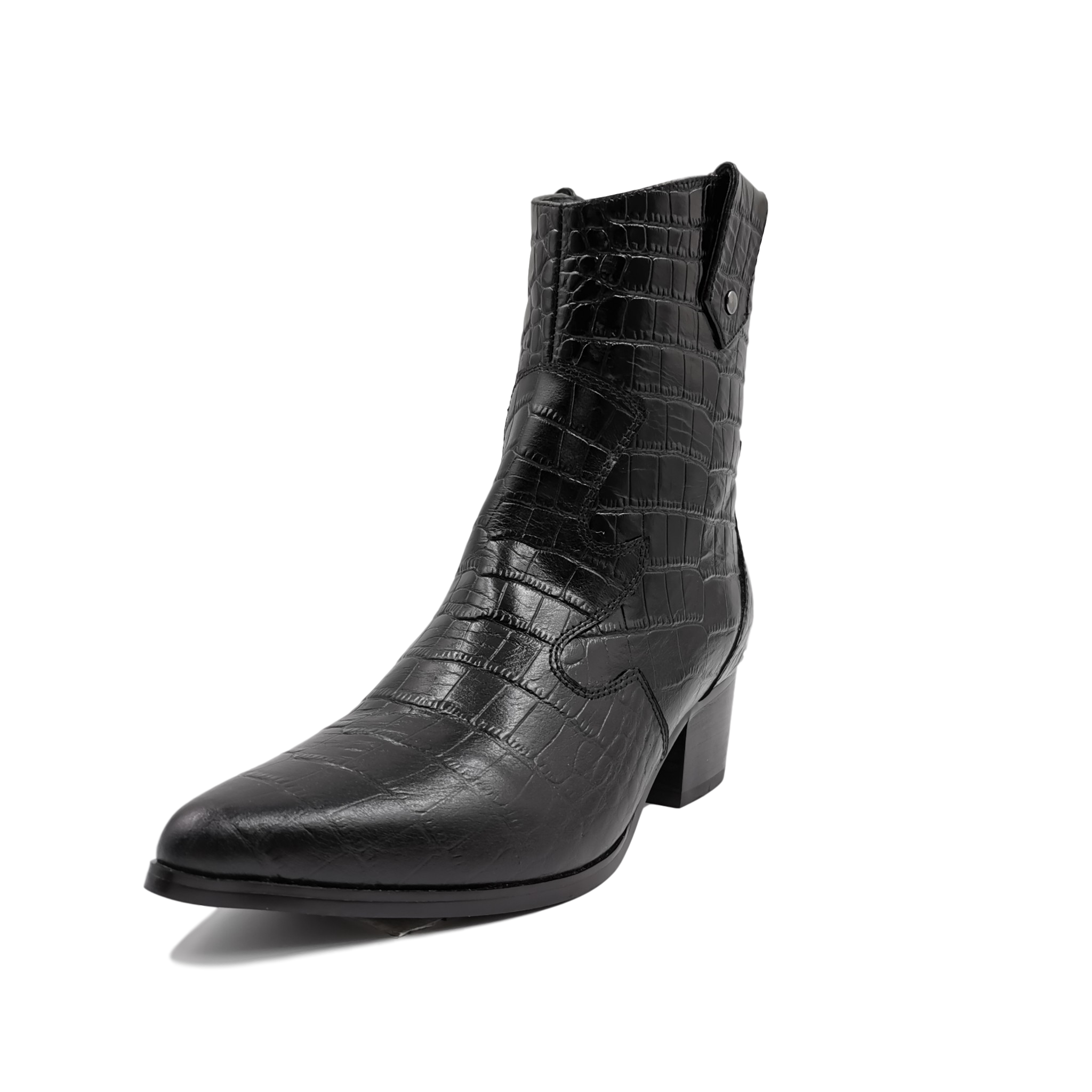 Fashion Croco Cow Leather Women Short Boot