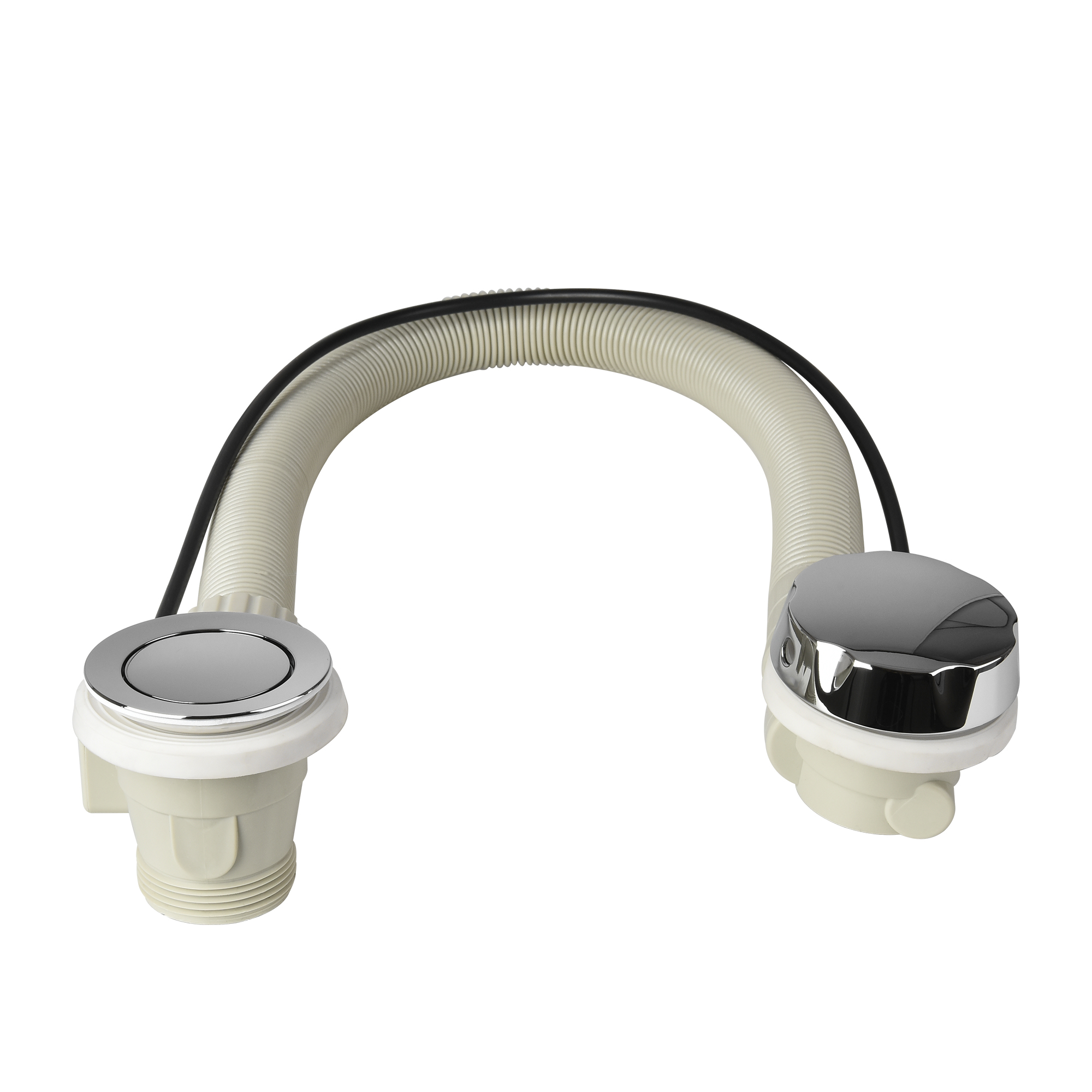 DOZ top seller Chrome Metal Cable Waste with Overflow EN274