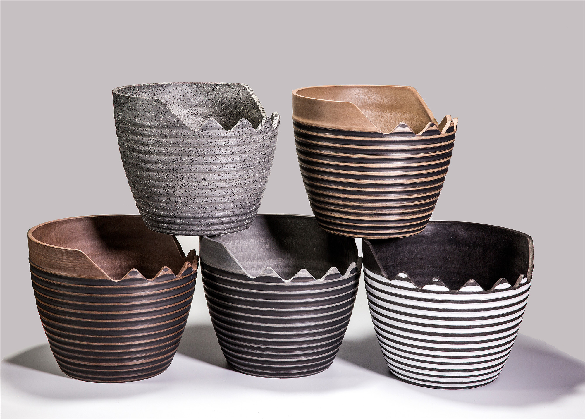 Plastic Modern Indoor Pots Succulent Planter Pottery Looking Plant Pot