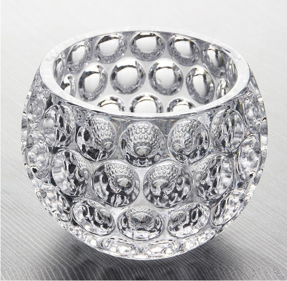 Glass candle transparent round cylinder household sitting room table office decoration decoration
