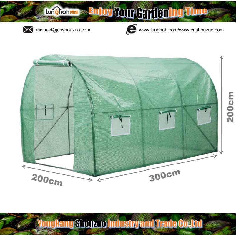 3x2m Polytunnel Greenhouse