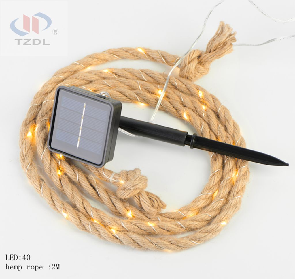 Hemp rope LED light
