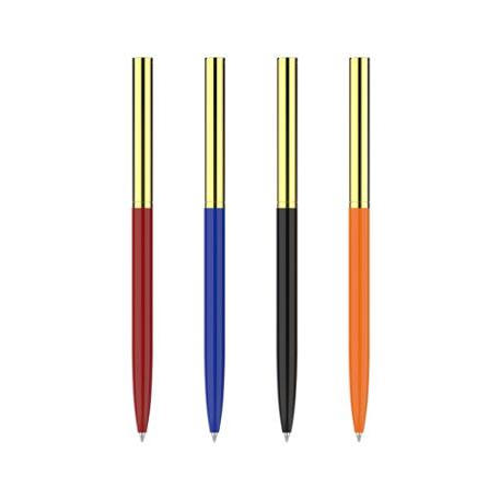 Asia stationery SY9067 brass Simple slim twist action ballpoint pen