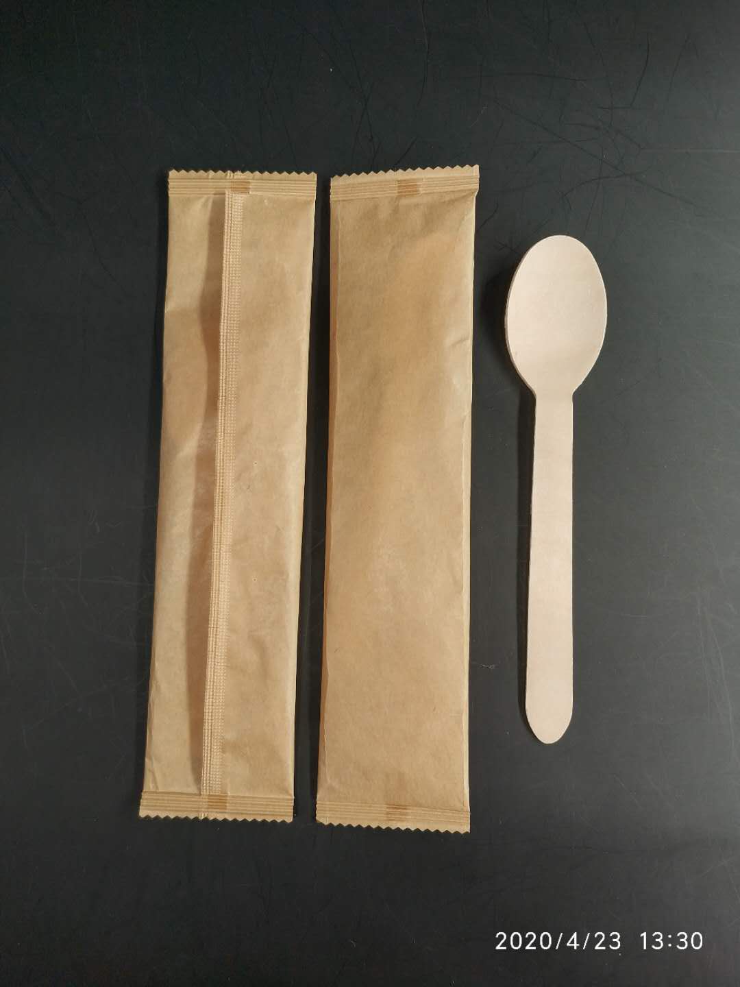 Wooden disposable cutlery set pack 100% compostable kit 1 in 1