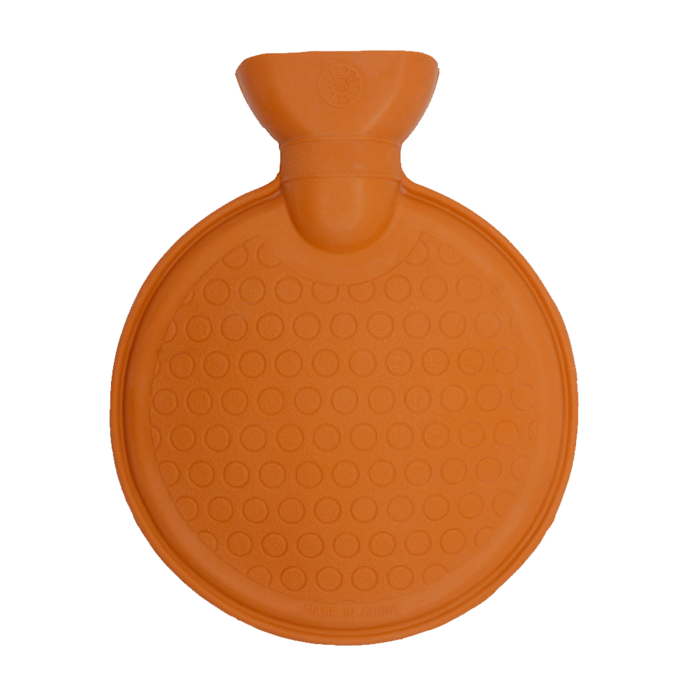 Round shape rubber hot water bottle