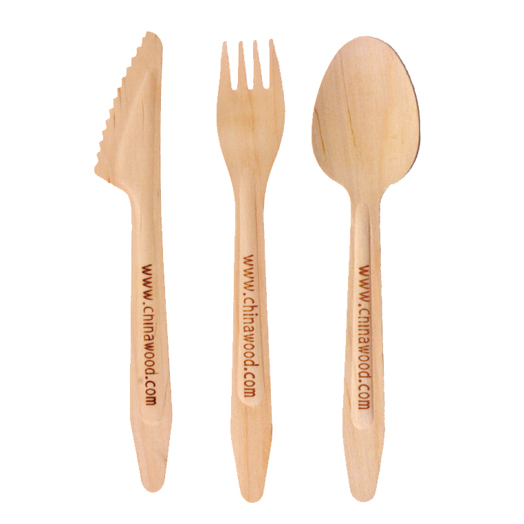 Disposable wooden cutlery