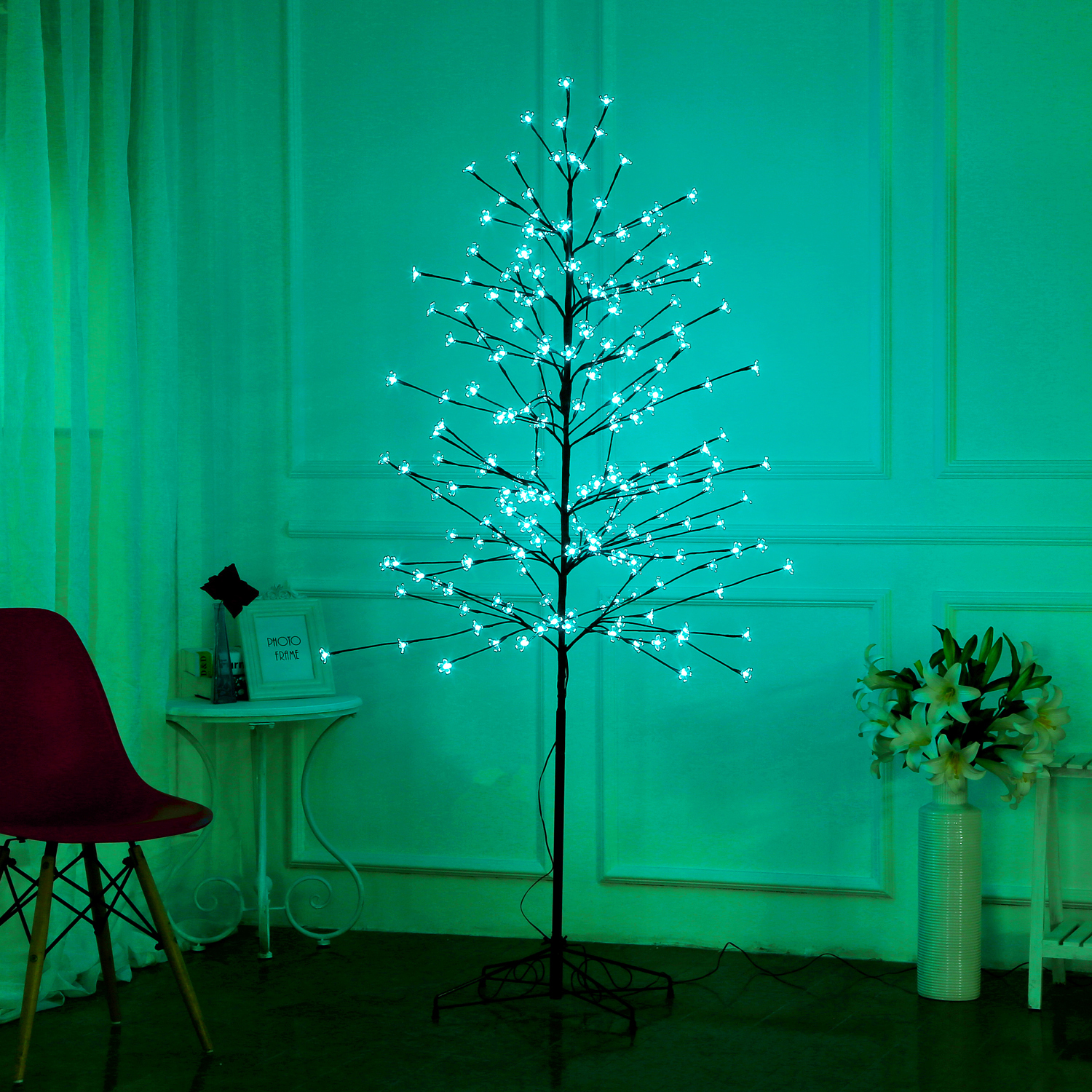 6ft208L cherry blossom tree turquoise led light