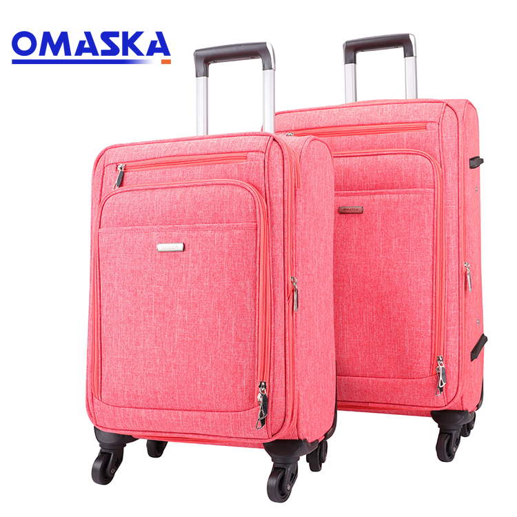 2020 Canton Fair newly fashionable pink Mute universal wheel lady nylon trolley luggage bag