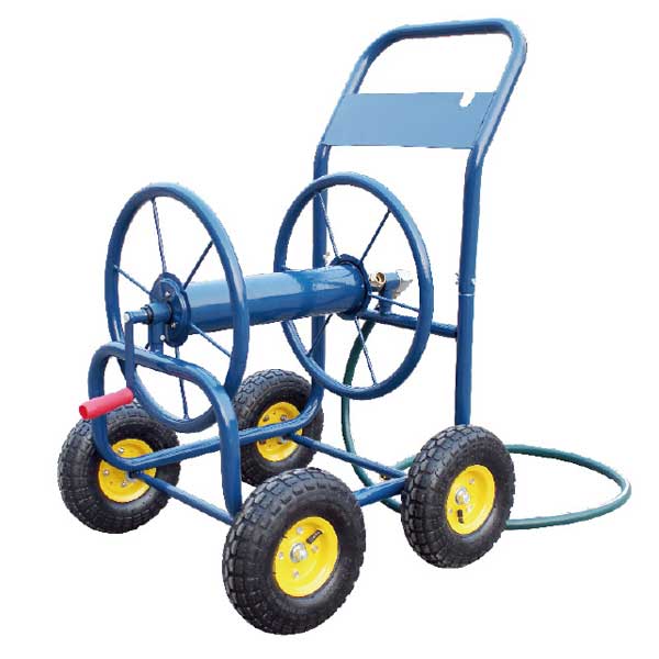 Garden Water Sturdy Cart Stand Up 100M Water Yardwork Hasel Hose Reel