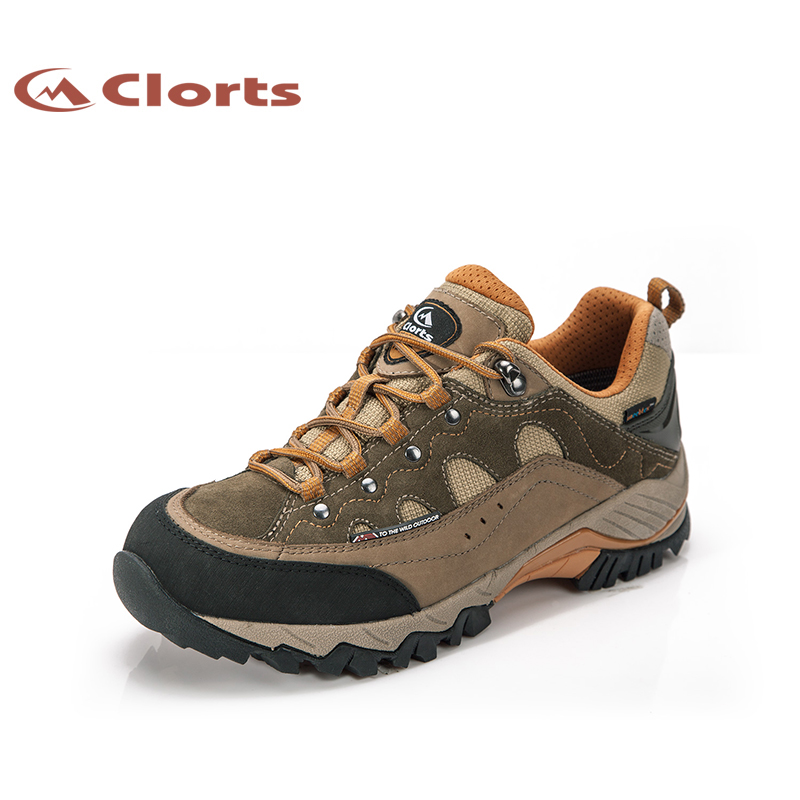 CLORTS Leather Lightweight Waterproof Rubber Outsole Trekking Shoes
