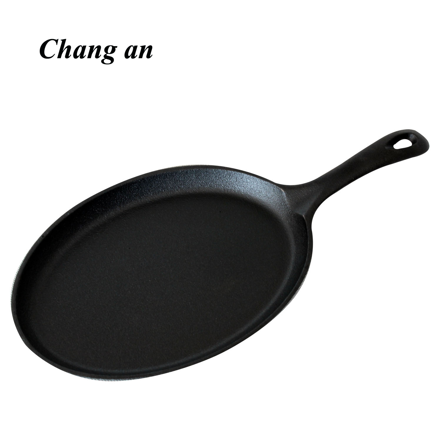 cast iron Oval shape frying pan with handle