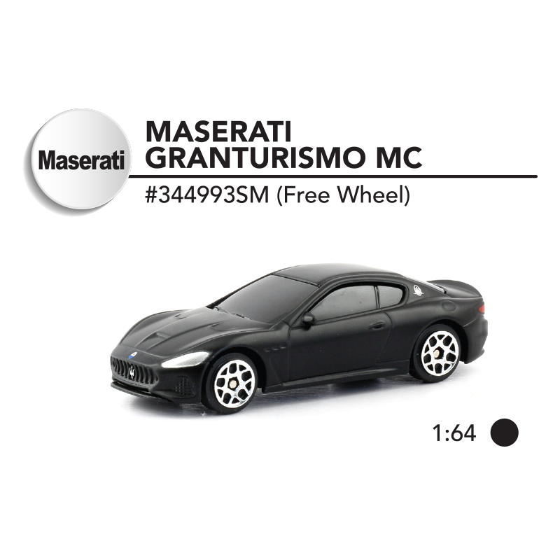1:64 Junoir collection (Matte Black) - Maserati GranTurismo MC 2018