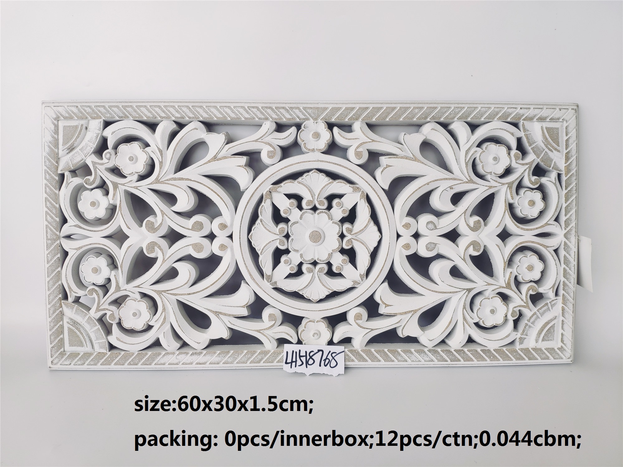 MDF laminated decorative wall panel with rectangular carving and hand-made furniture