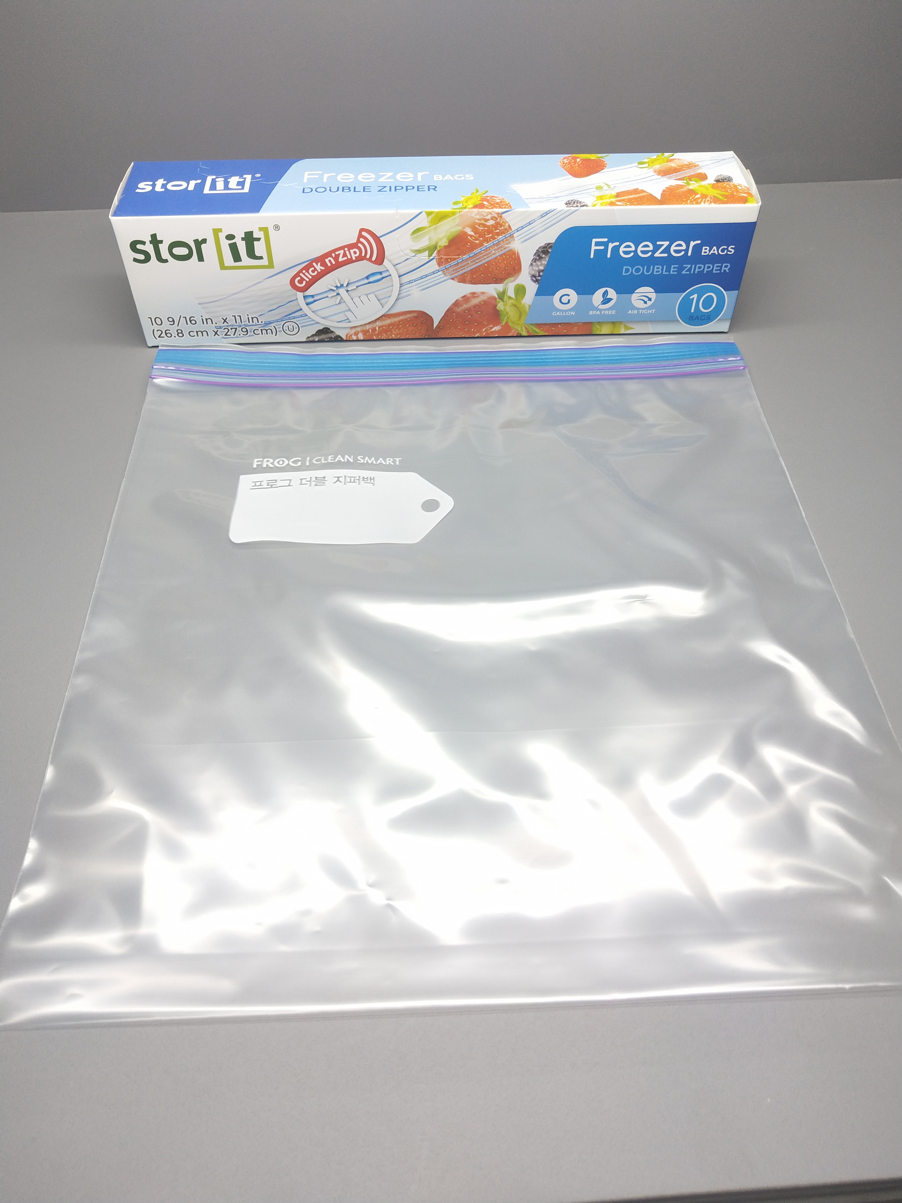Double zipper freezer bags 1 gallon size