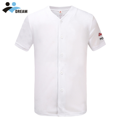 Custom cheap breathable button down baseball jersey with high quality