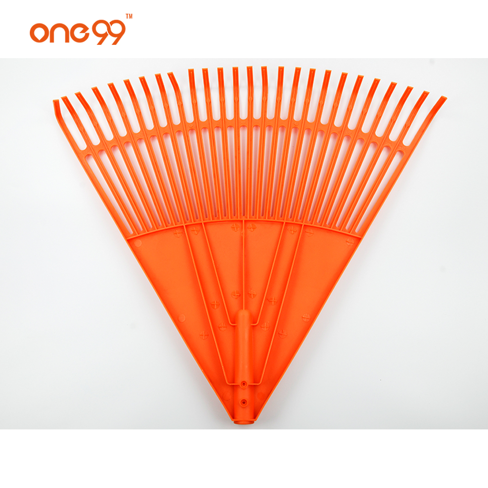 One 99 Garden Leaf Rake Plastic Head Poly Shrub Rake - 26 Tines - 43 to 66 inches