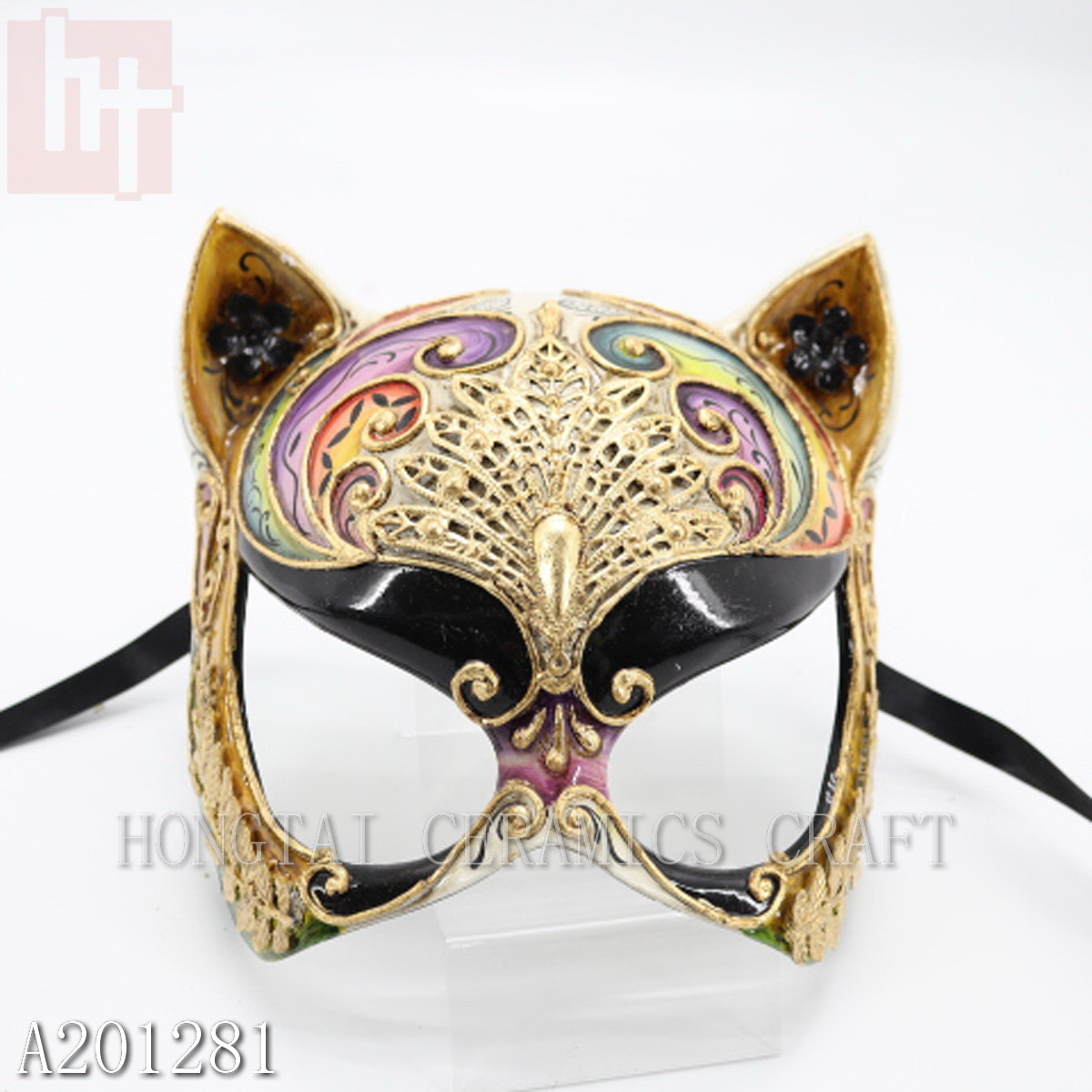 1/set Venetian Style Halloween Cat Mask A201281