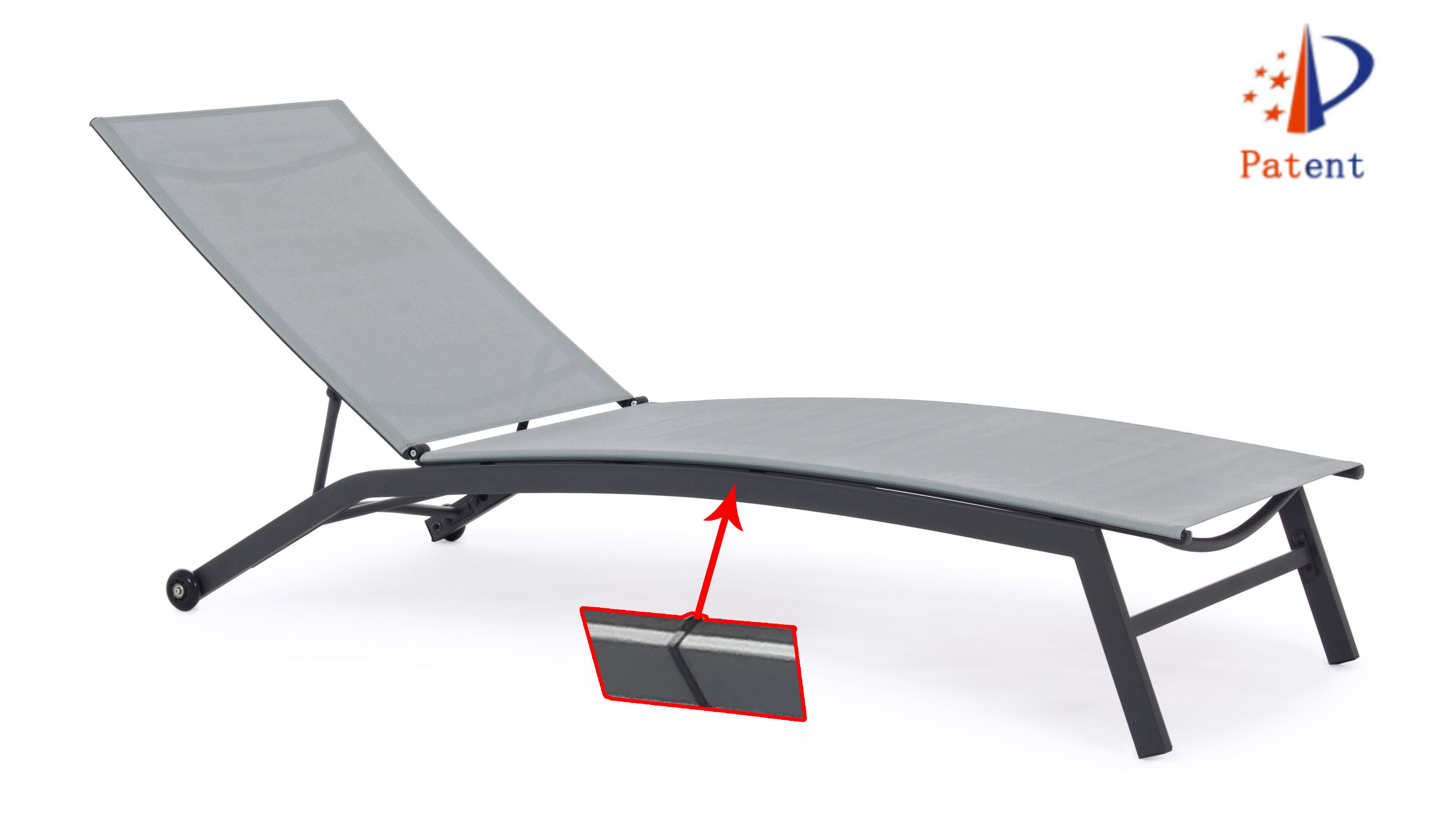 steel chaise lounge