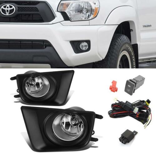 FIT For 2012-2015 Toyota Tacoma Clear OE Fog Lights Bumper Driving Lamp+Switch+Bulbs
