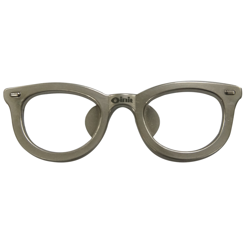 Factory custom innovative gift zinc alloy silver plating eye glasses bottle opener
