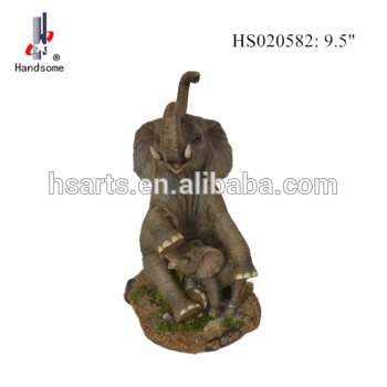 9.5"resin garden elephant animal statues for sale