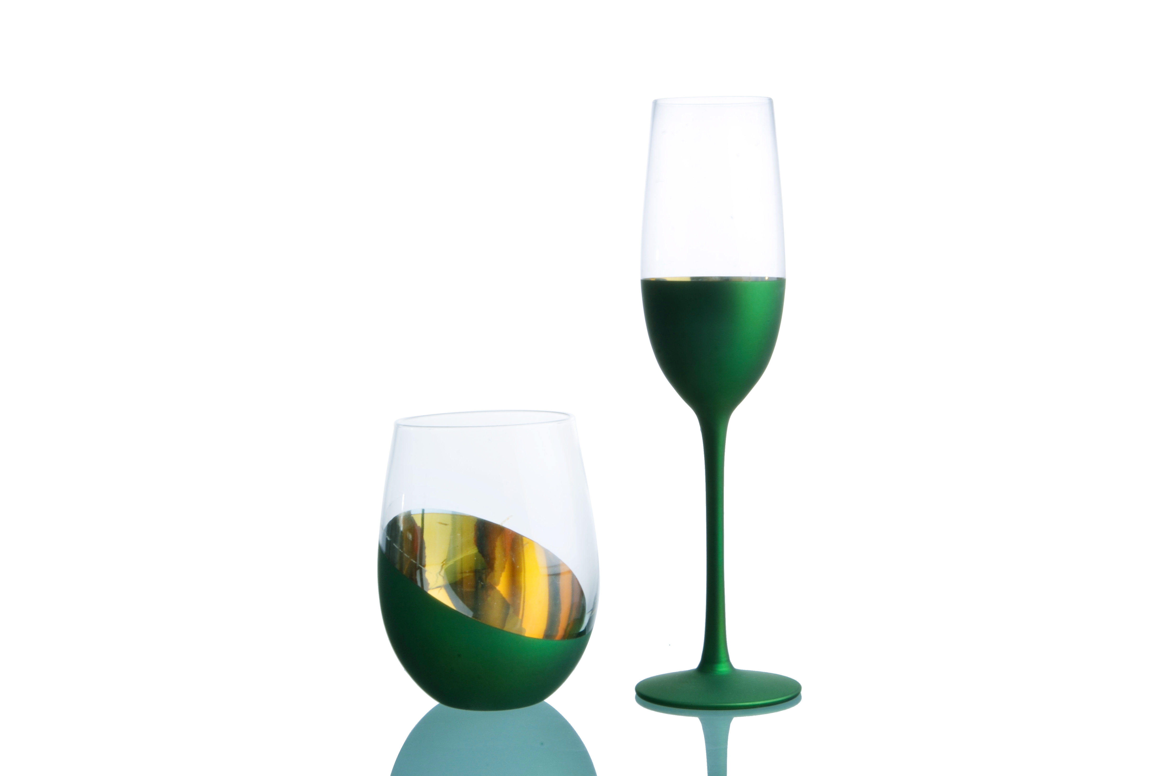 Electroplating one side glass red wine cup
