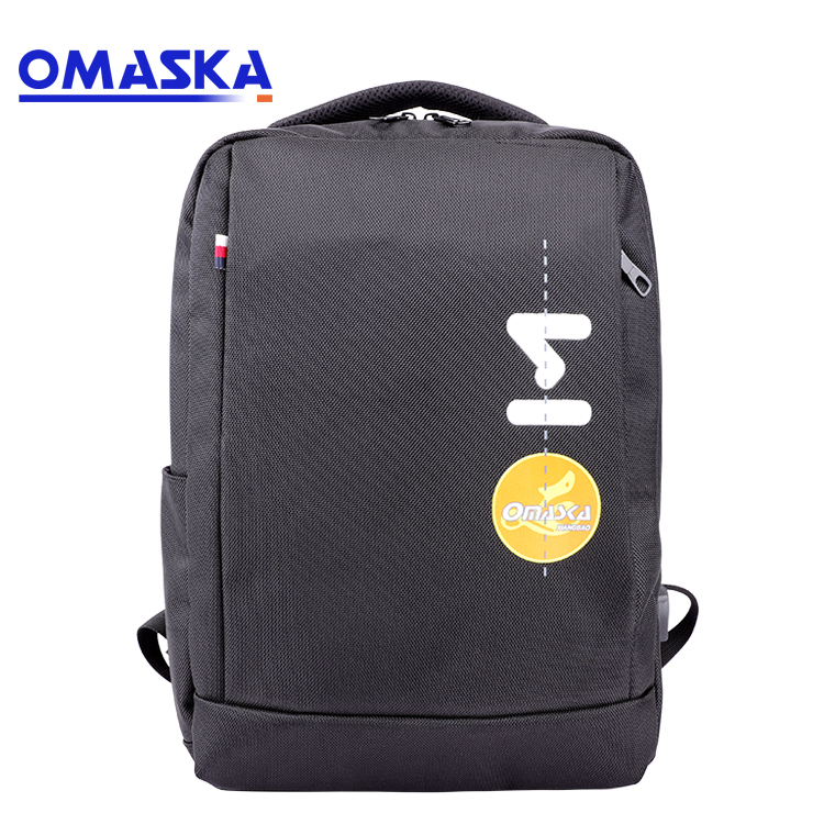 2020 OMASKA manufacturers fashion big waterproof nylon laptop travel bag business backpack with usb