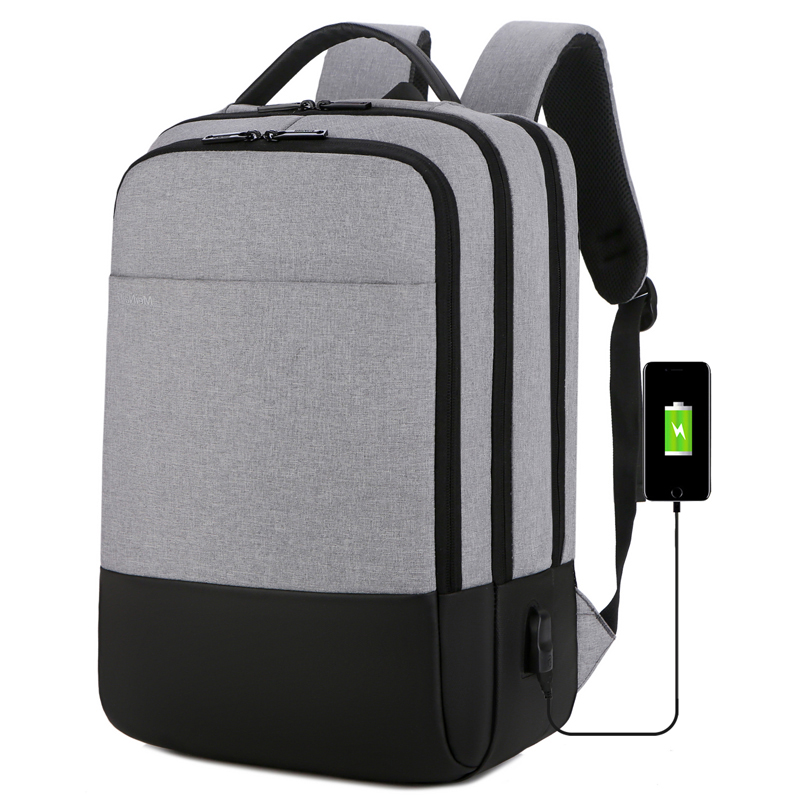 Unisex Travel Casual USB Charger Laptop Bag Smart USB Port Backpack