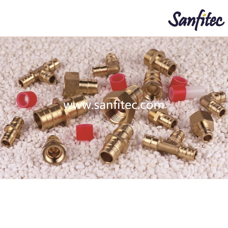 brass fittings; Brass fittings for water supply; brass pex fittings; brass pipe fittings; copper fitting; reducing tee; pipe fitting; radiator valve; DZR brass fitting; sanfitec，lite fittings