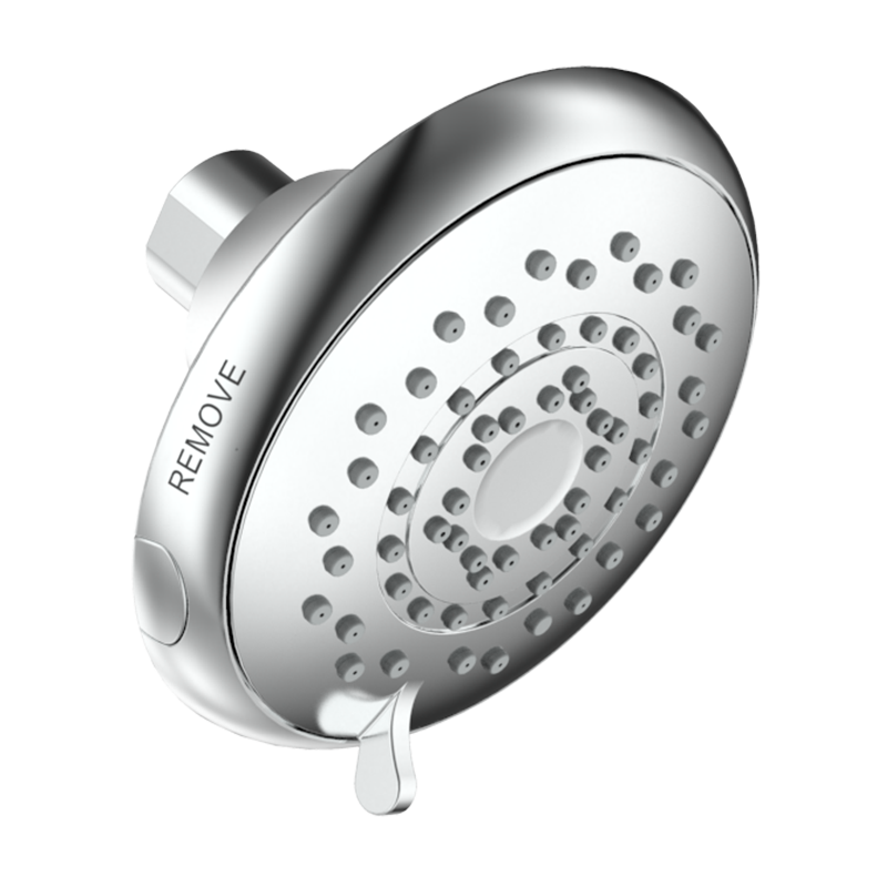 5F removable faceplate shower head water saving chrome finish