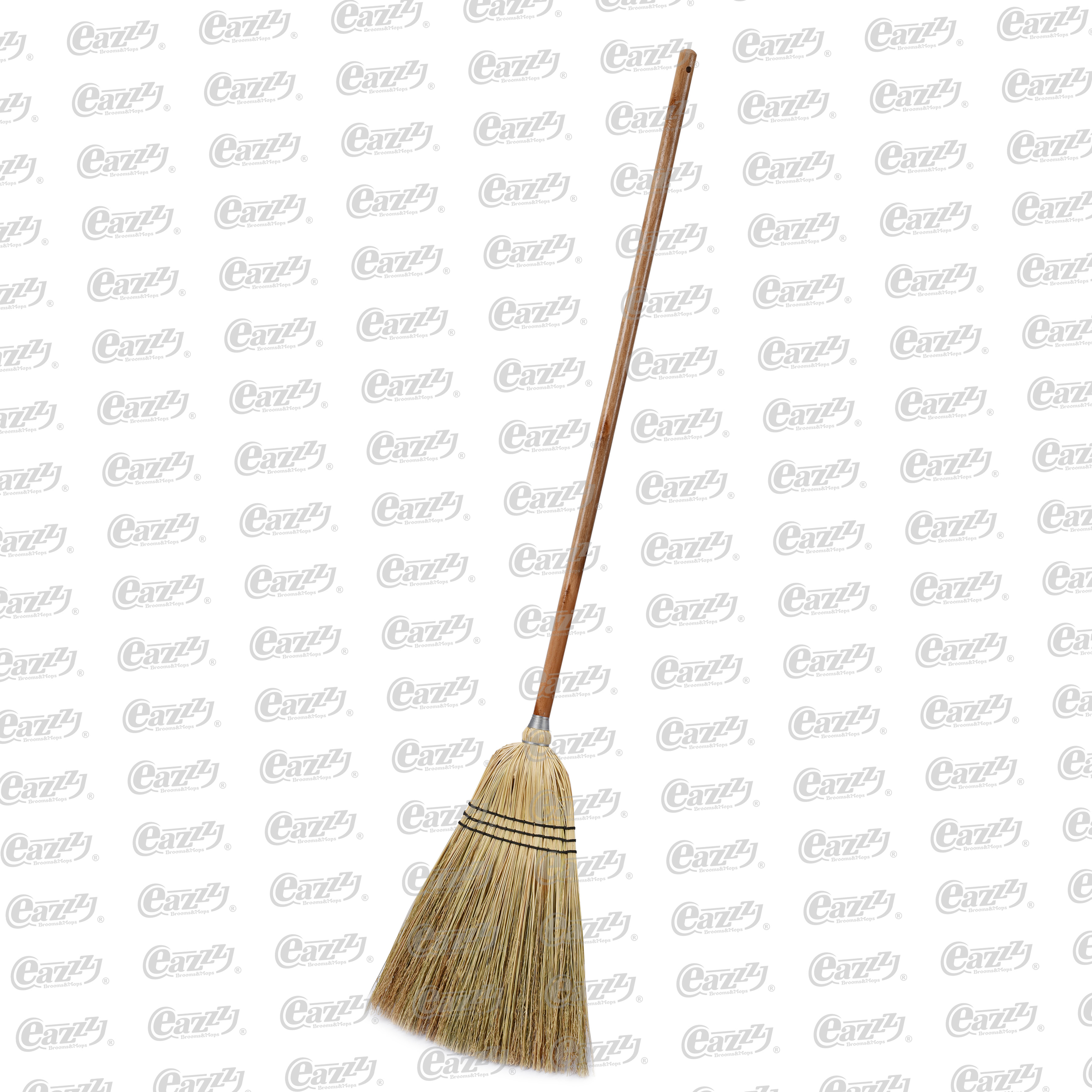 680G Large Corn Broom with Painted Hardwood Handle