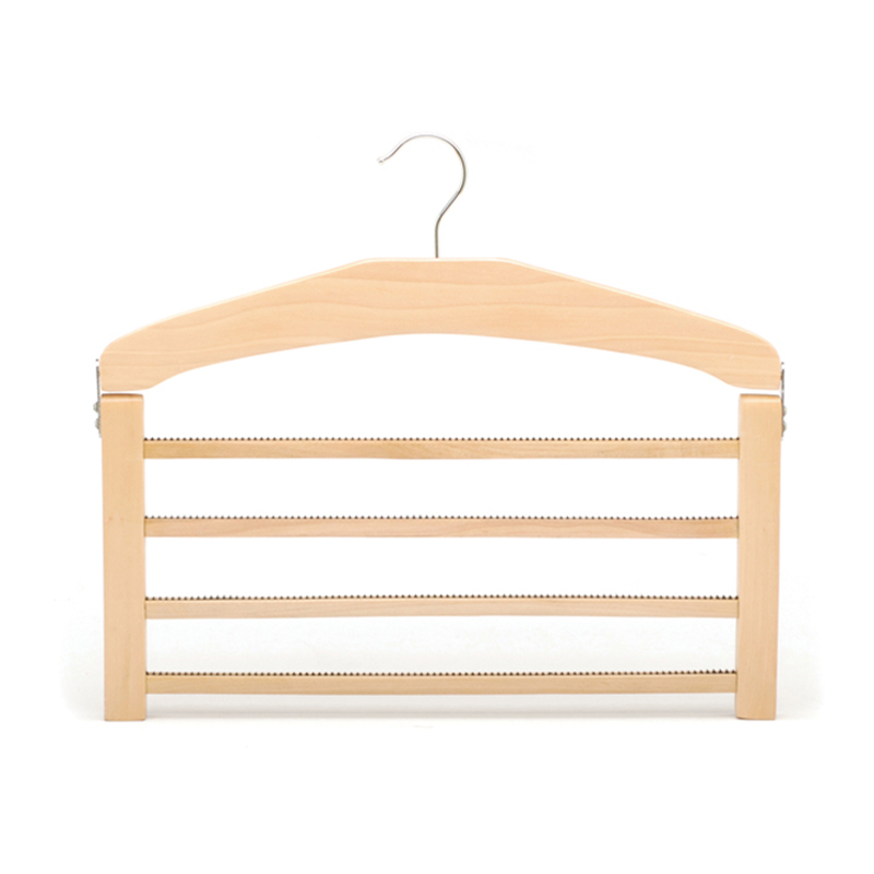 4 tiers wooden pants hanger
