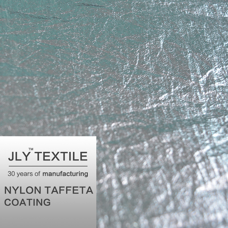 JLY Nylon Taffeta Fabric Blue Crushed Coating|For Jacket Down Jacket Bag Luggage Cover Product - Water Repellency Dust Proof