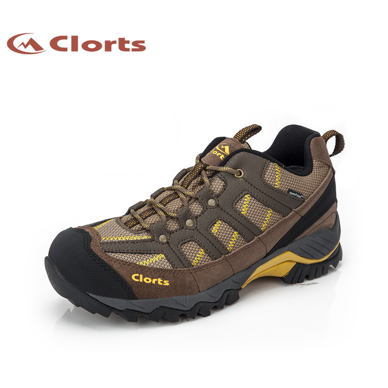 CLORTS Suede Leather Event Waterproof Rubber Outsole Trekking Shoes