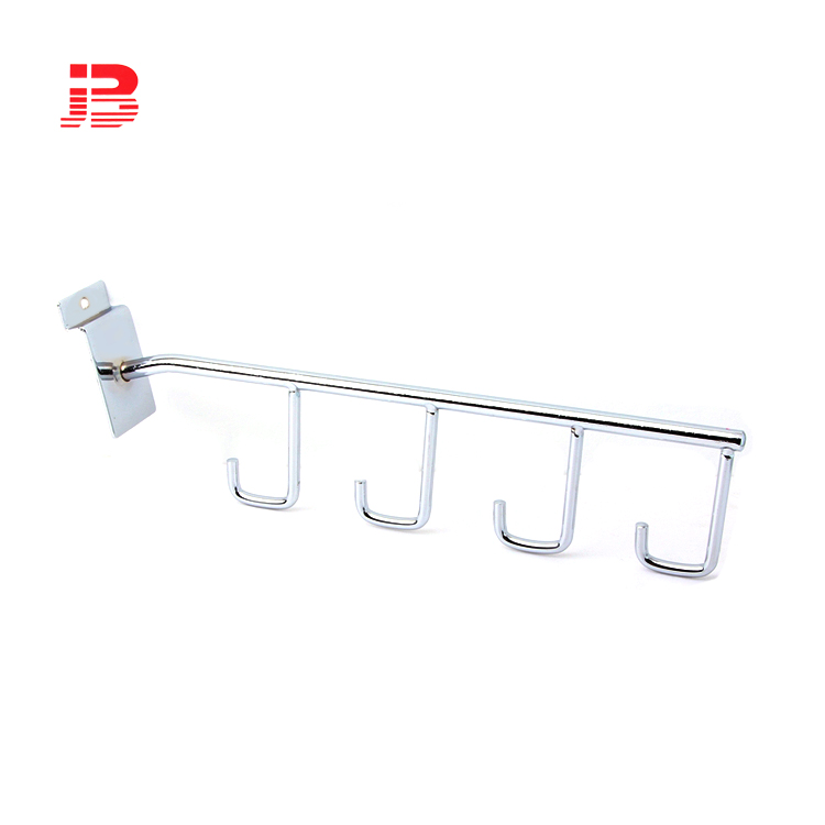 Slatwall hook with 4 hooks