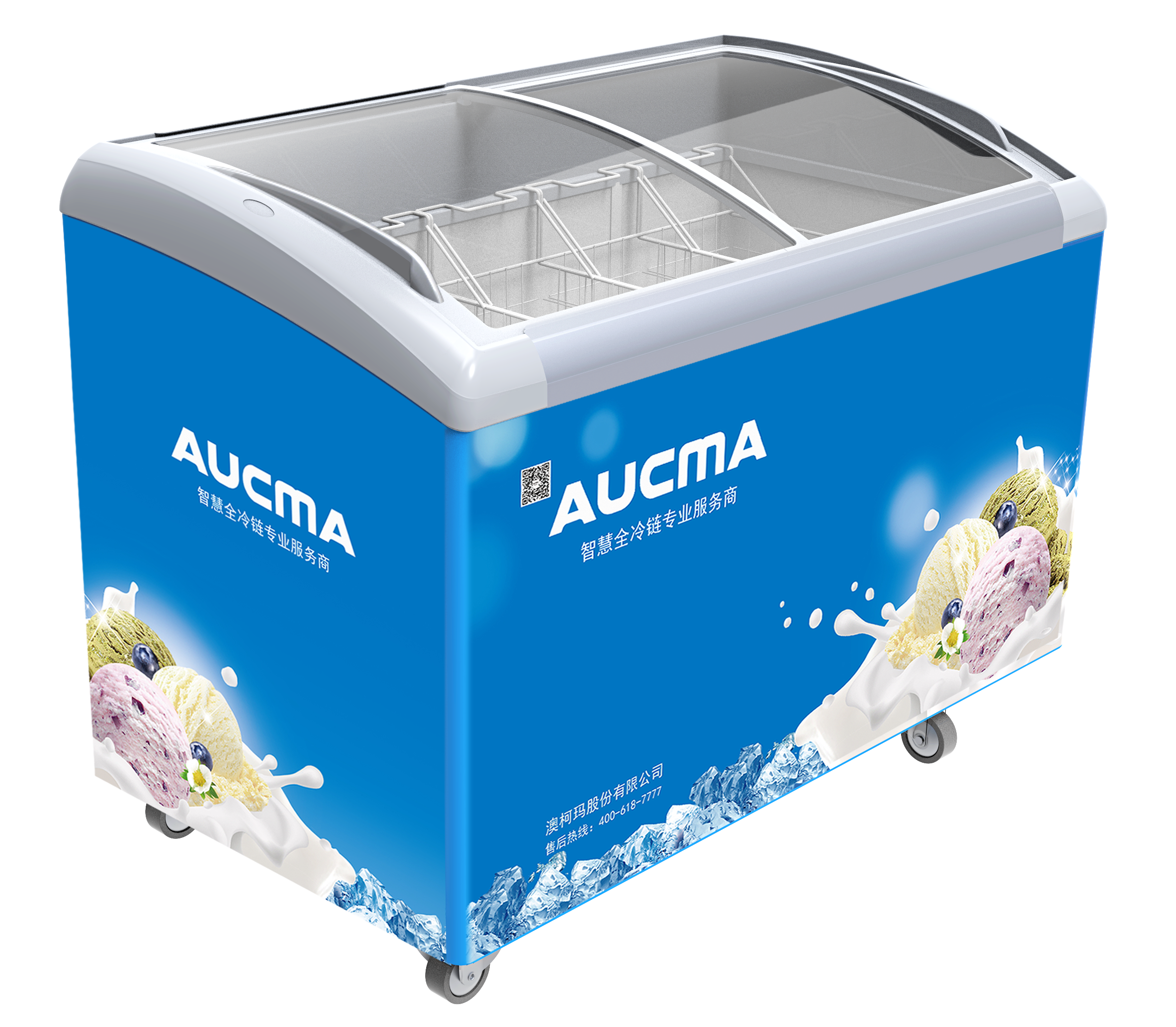 Aucma Curved Door Chest Showcase-Sf519