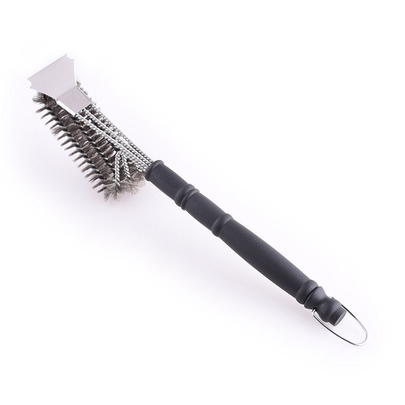 Triple Head BBQ Grilling Brush With Scraper