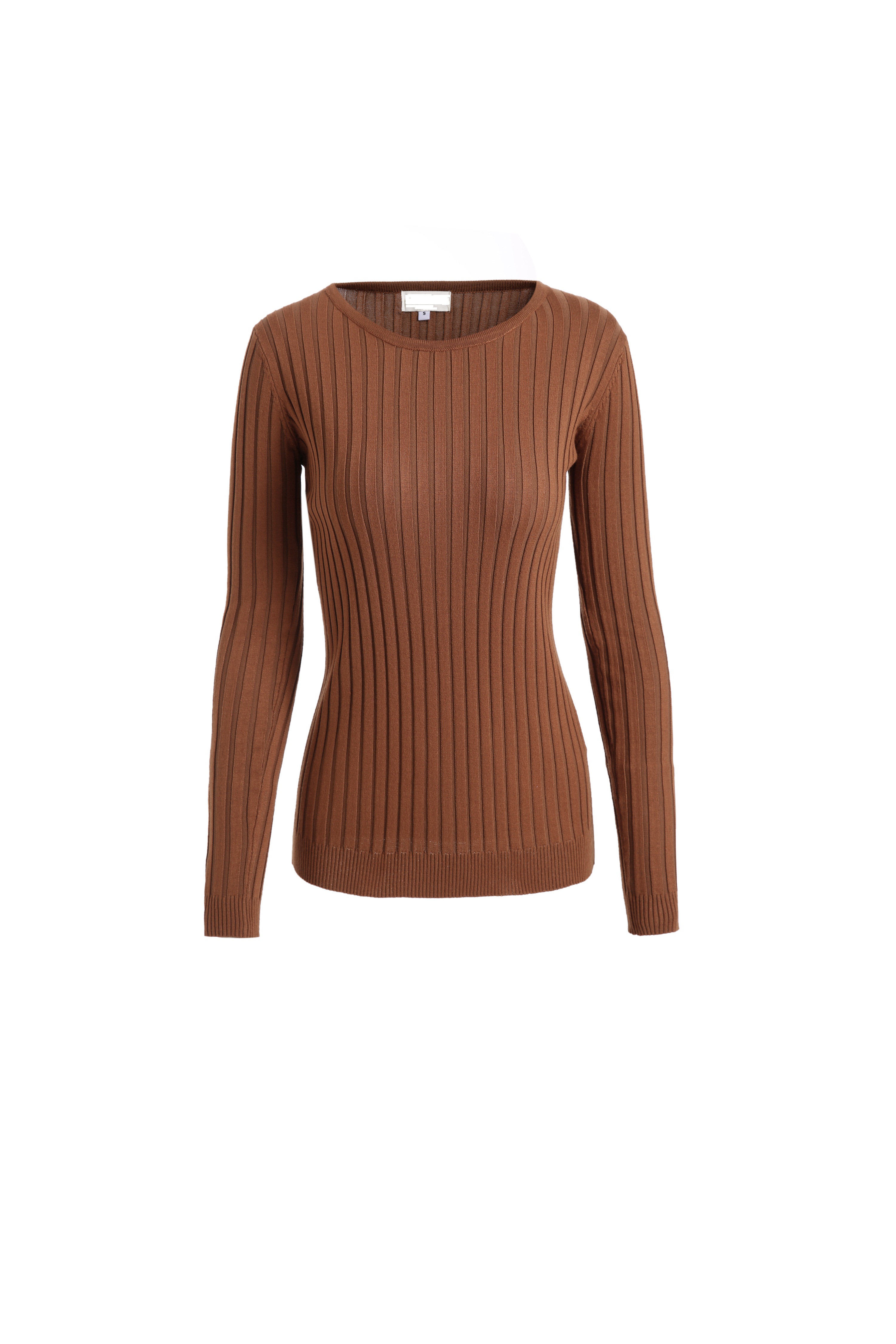 Ladie spit ribbed sweater